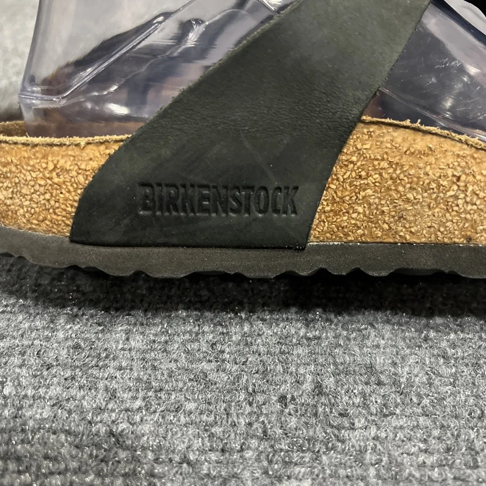 Birkenstock Gizeh Black Birko-Flor Thong Sandals Leather Womens Size 6-6.5 EU 37
